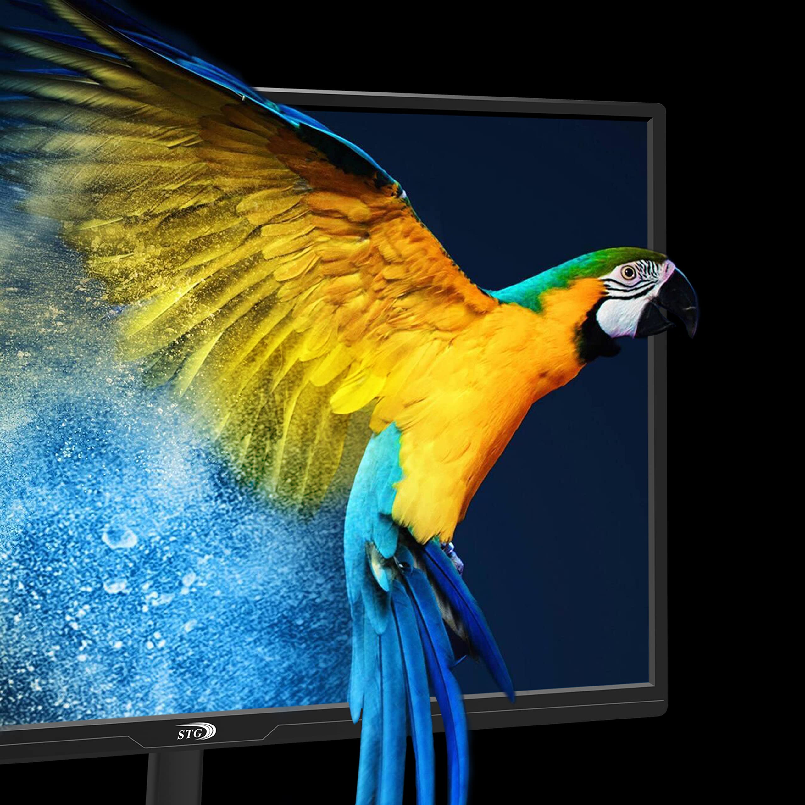 Stgaubron 24 Inch Gaming Computer Monitor, Fhd 1920 X 1080P Office Pc Led Display, 99% Srgb, Hdmi, Vga, Ergonomic Tilt Adjustmen